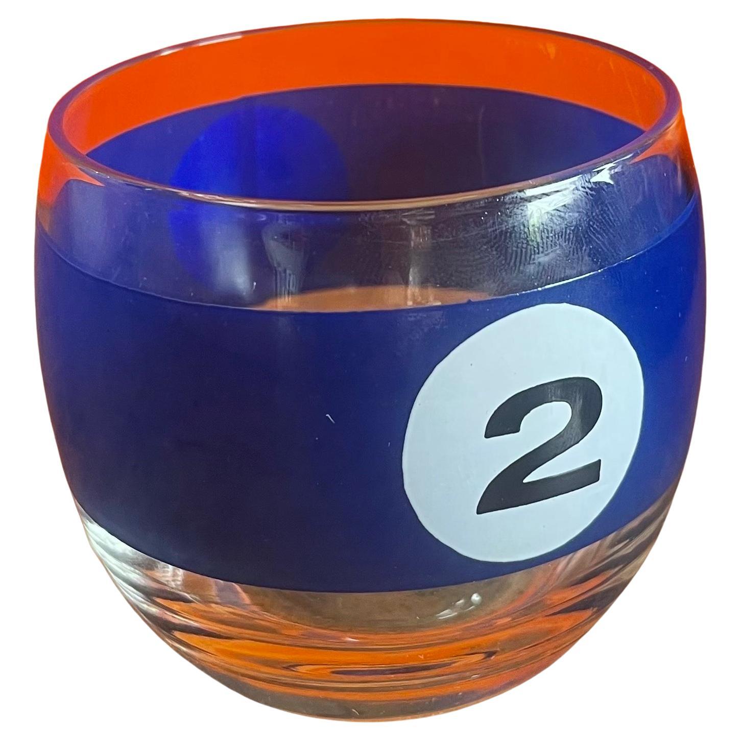 Mid-Century Modern Ensemble de six verres à cocktail en polyamide Roly pour billard/balls de piscine avec boîte par Cera en vente