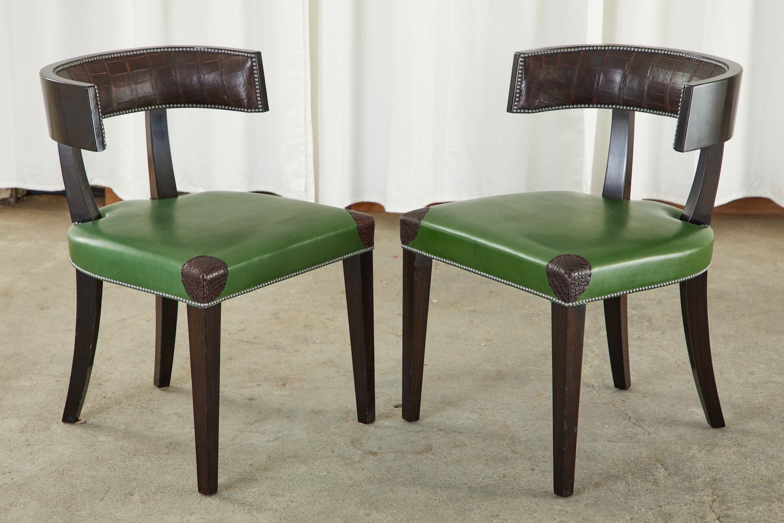 Hand-Crafted Set of Six Billy Haines Attributed Hollywood Regency Dining Chairs