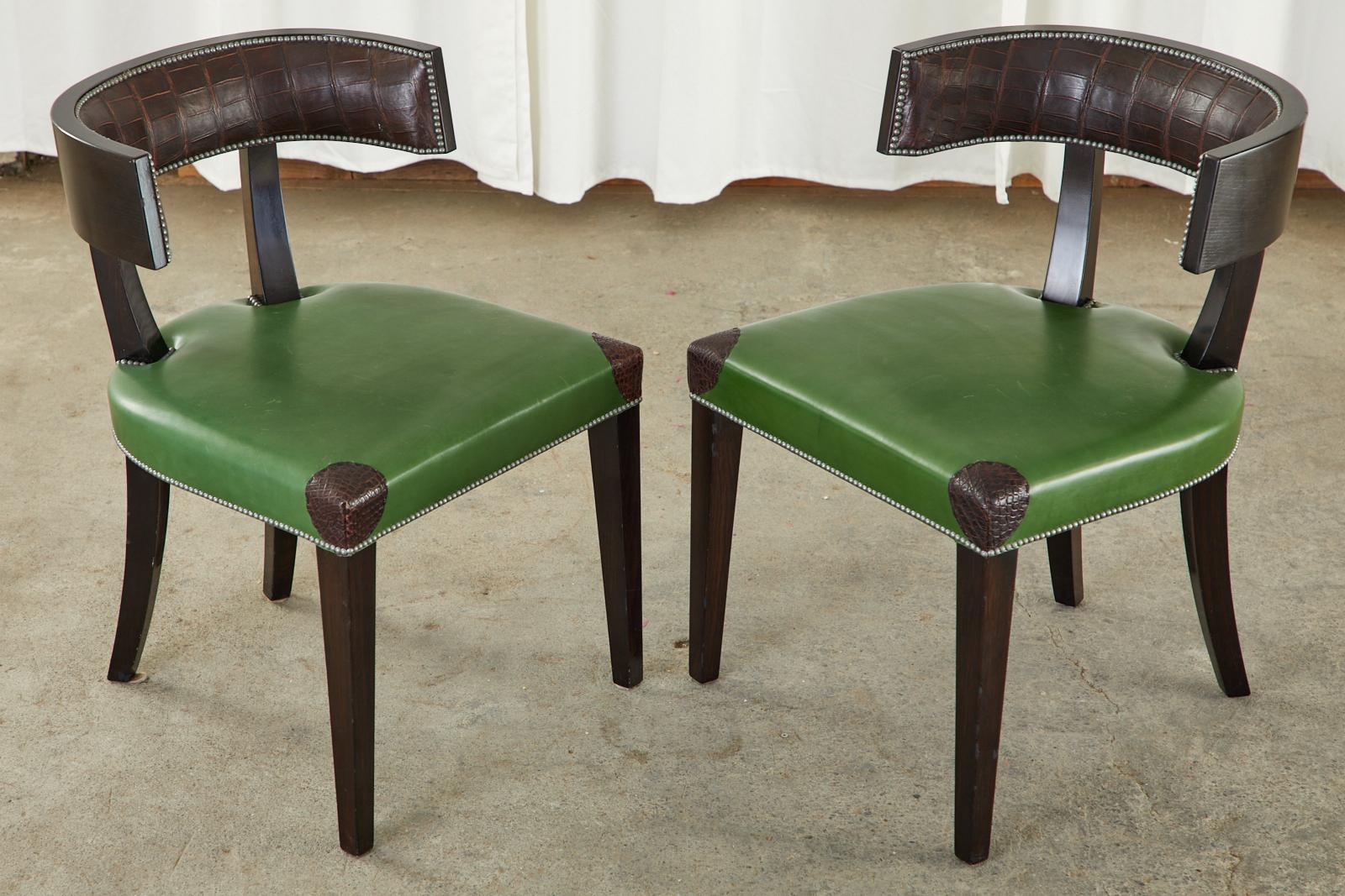 Set of Six Billy Haines Attributed Hollywood Regency Dining Chairs 1