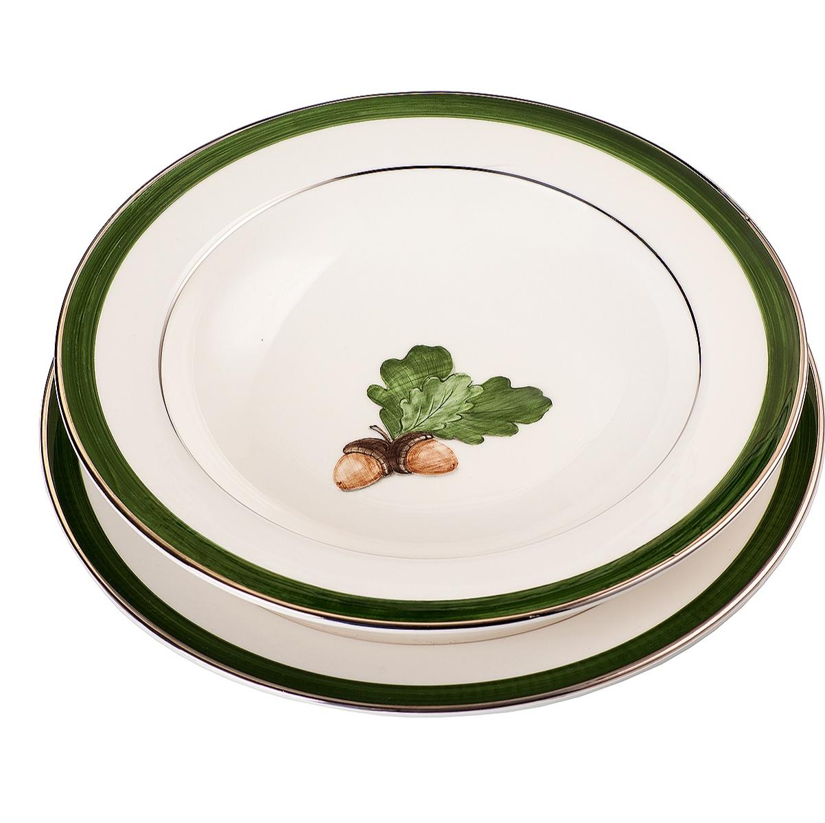 Set de seis platos pintados a mano Black Forest Sofina Boutique Kitzbühel Bosque negro en venta