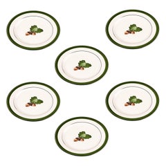 Set of Six Black Forest Hand Painted Dinner Plates Sofina Boutique Kitzbühel