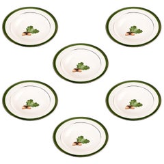 Set of Six Black Forest Hand Painted Soup Plates Sofina Boutique Kitzbühel