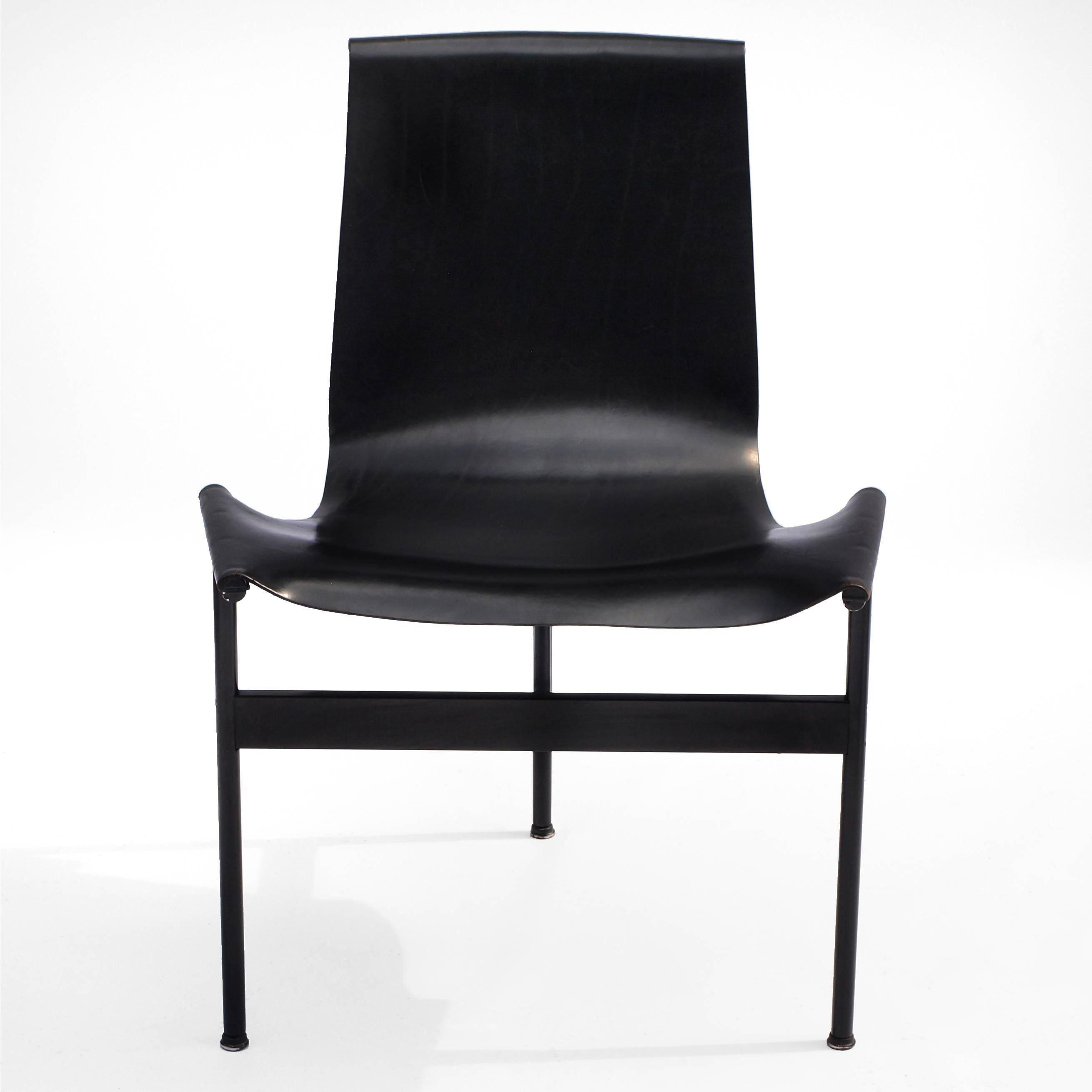 American Set of Six Black T-Chairs by William Katavolos for Laverne International