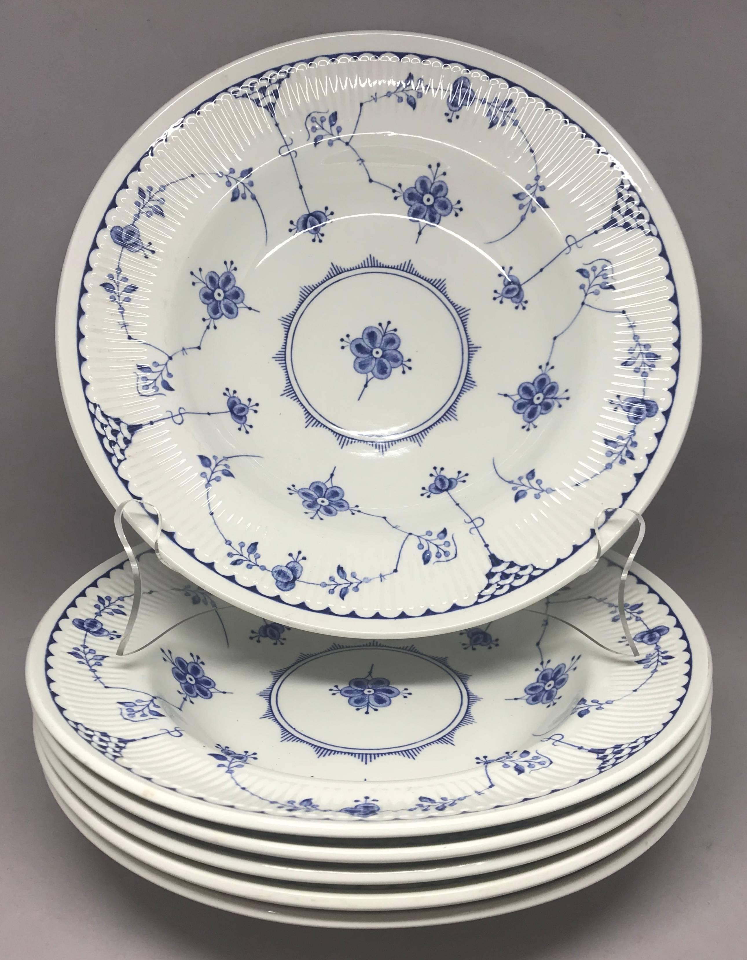Set of Six Blue and White English Plates at 1stDibs english plates