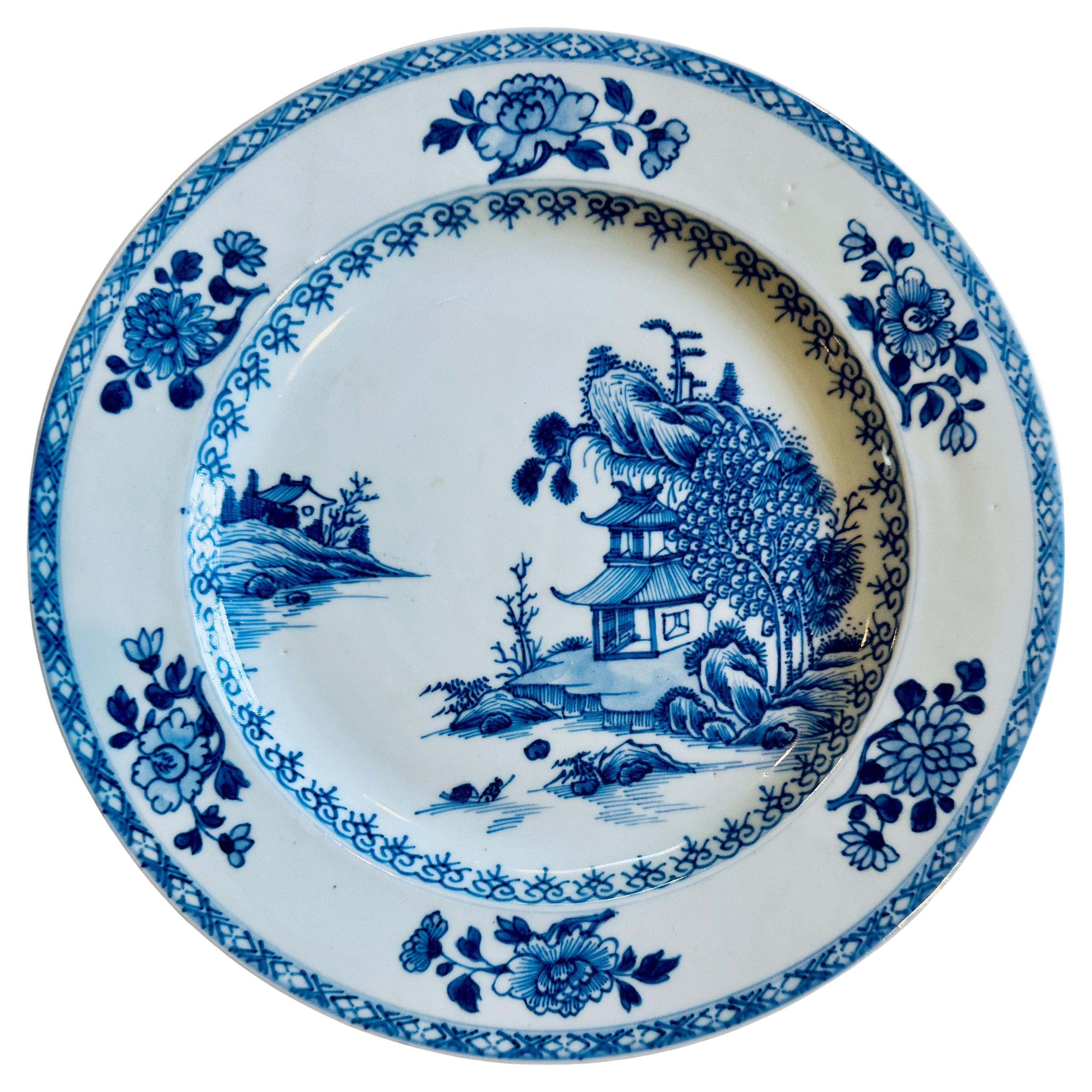 Set of Six Blue and White Plates from the Nanking Cargo Shipwreck For Sale