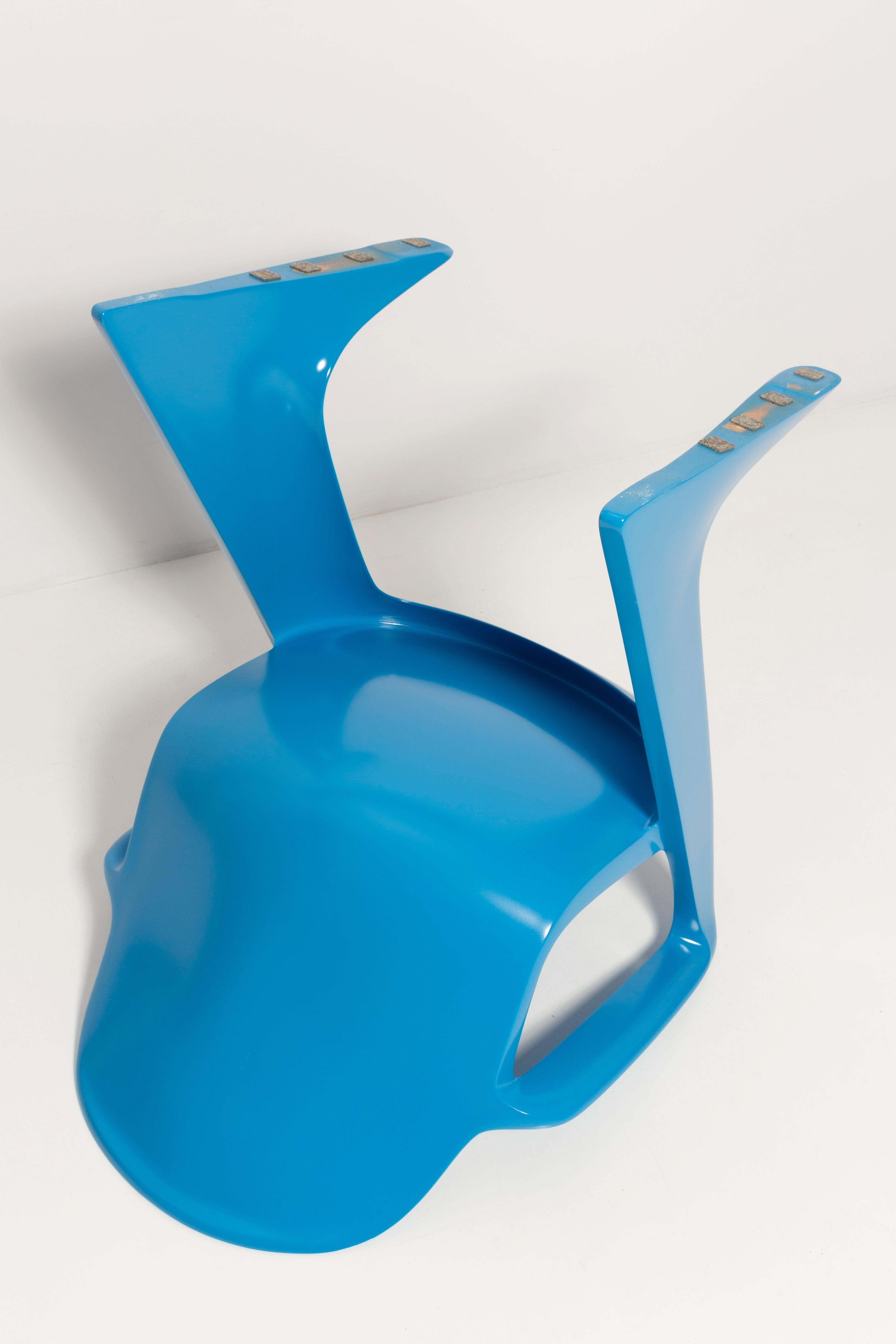 Ensemble de six chaises Kangourou bleues conçues par Ernst Moeckl, Allemagne, années 1960 en vente 4