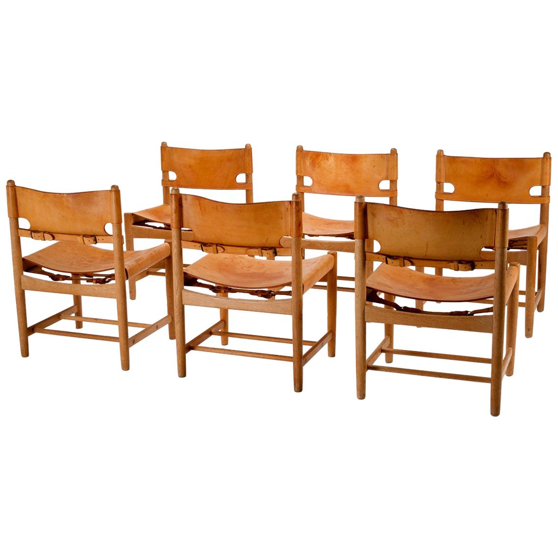 Set of Six BM 3237 Dining Chairs by Børge Mogensen, Denmark, 1960s