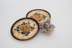 Set of Six Boch “Corfou” Plates, La Louvière, Belgium, 1970s