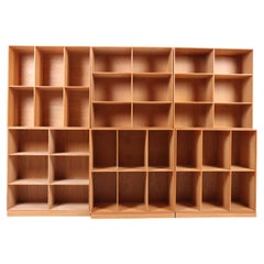 Set of Six Bookcases in Oak by Mogens Koch, Danish Design, Midcentury, 1960s