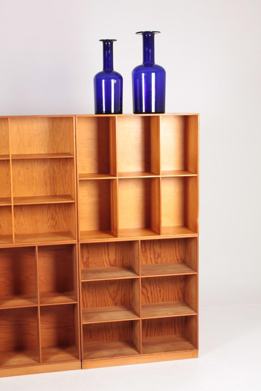 Mid-20th Century Set of Six Bookcases in Pine by Mogens Koch, Danish Design, Midcentury, 1950s