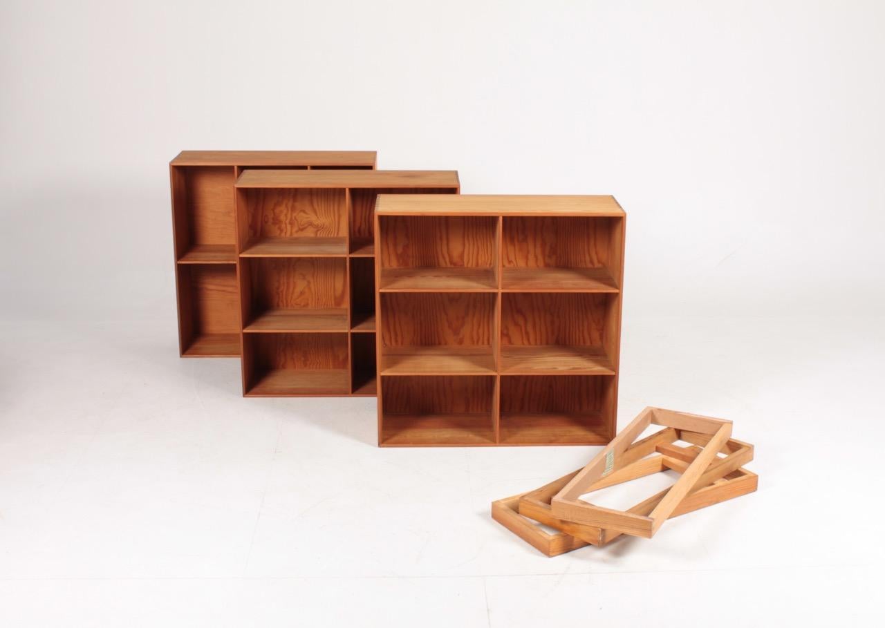 Set of Six Bookcases in Pine by Mogens Koch, Danish Design, Midcentury, 1950s 2
