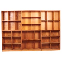 Set of Six Bookcases in Pine by Mogens Koch, Danish Design, Midcentury, 1950s