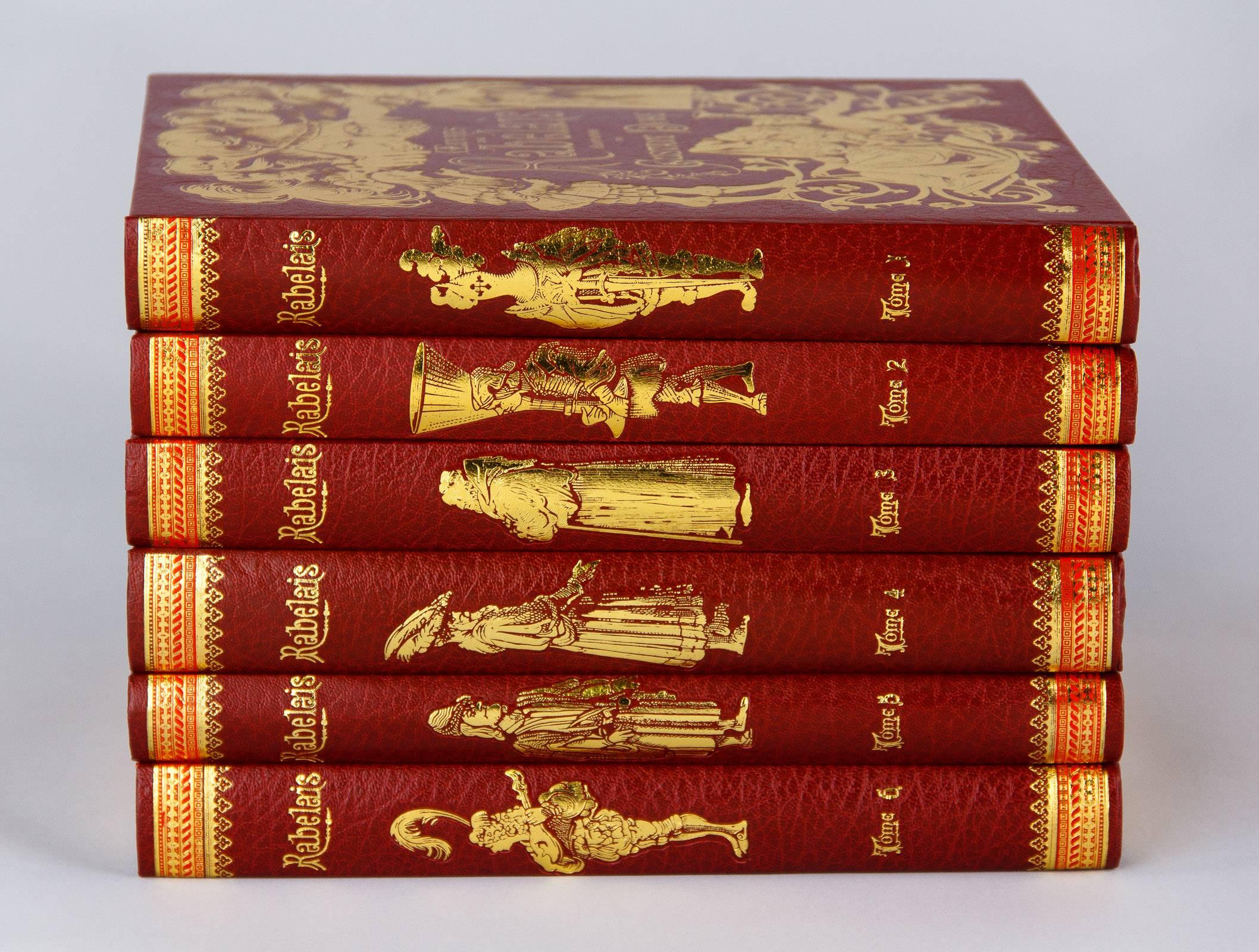 Set Of Six Books Oeuvres De Rabelais France 1971 - 