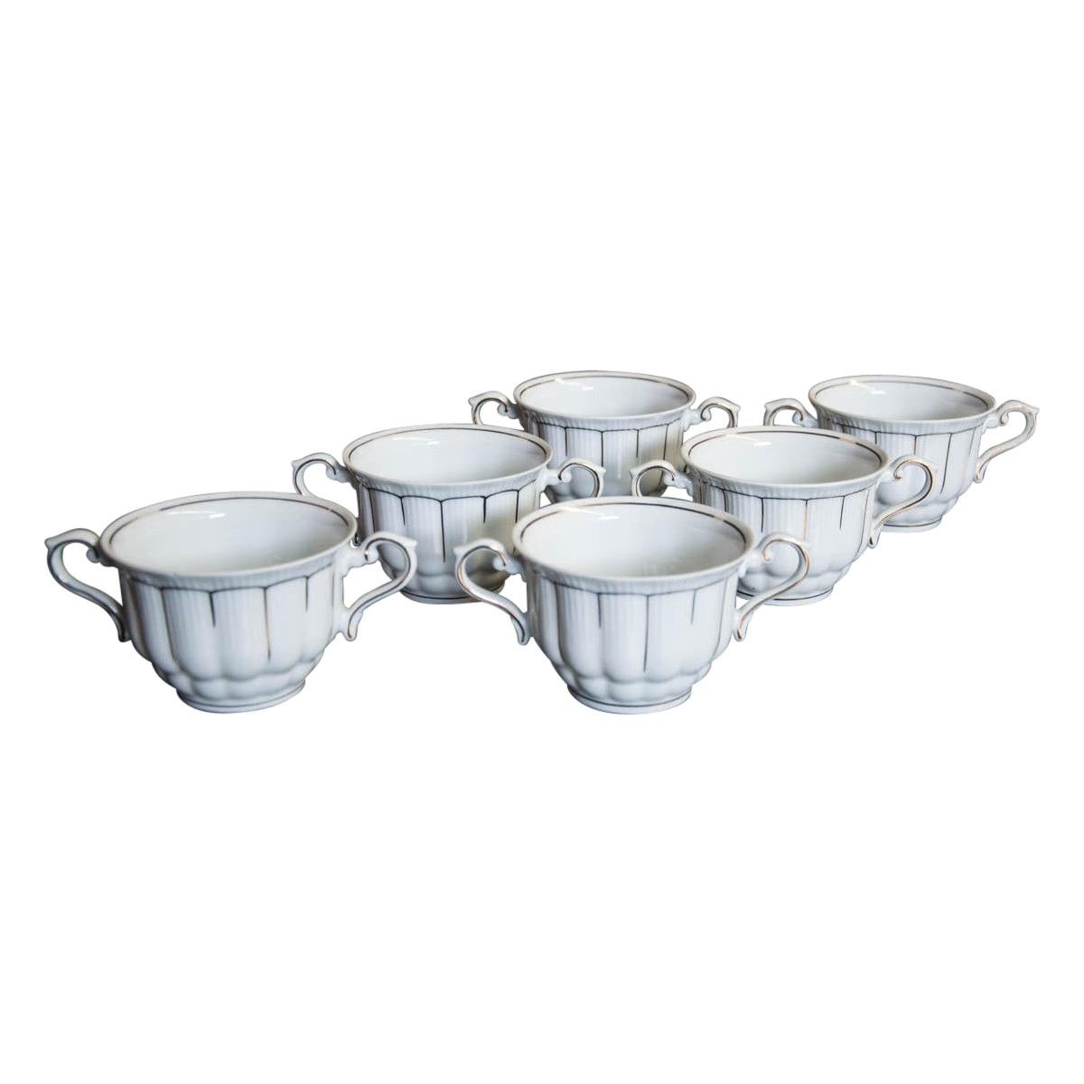 Set of Six Bouillon Cups