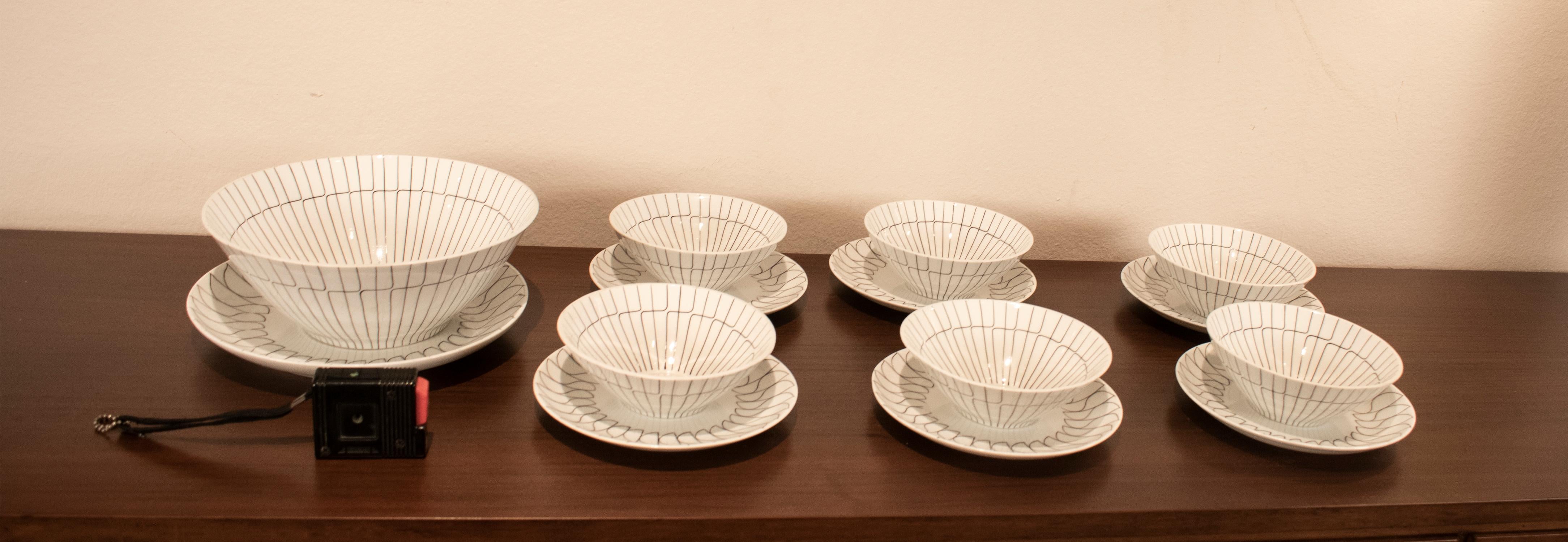 Set di sei ciotole e una più grande. Ceramiche di Castro. Spagna, anni '70 in vendita 4