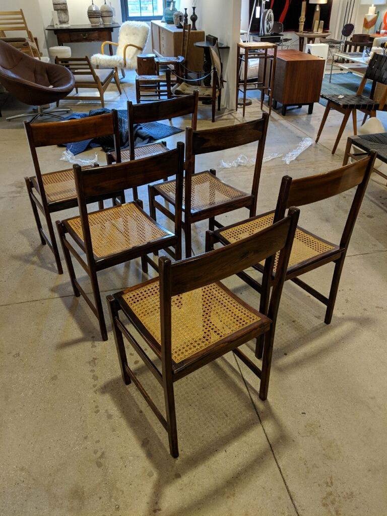 Set of Six Brazilian Rosewood Dining Chairs 5