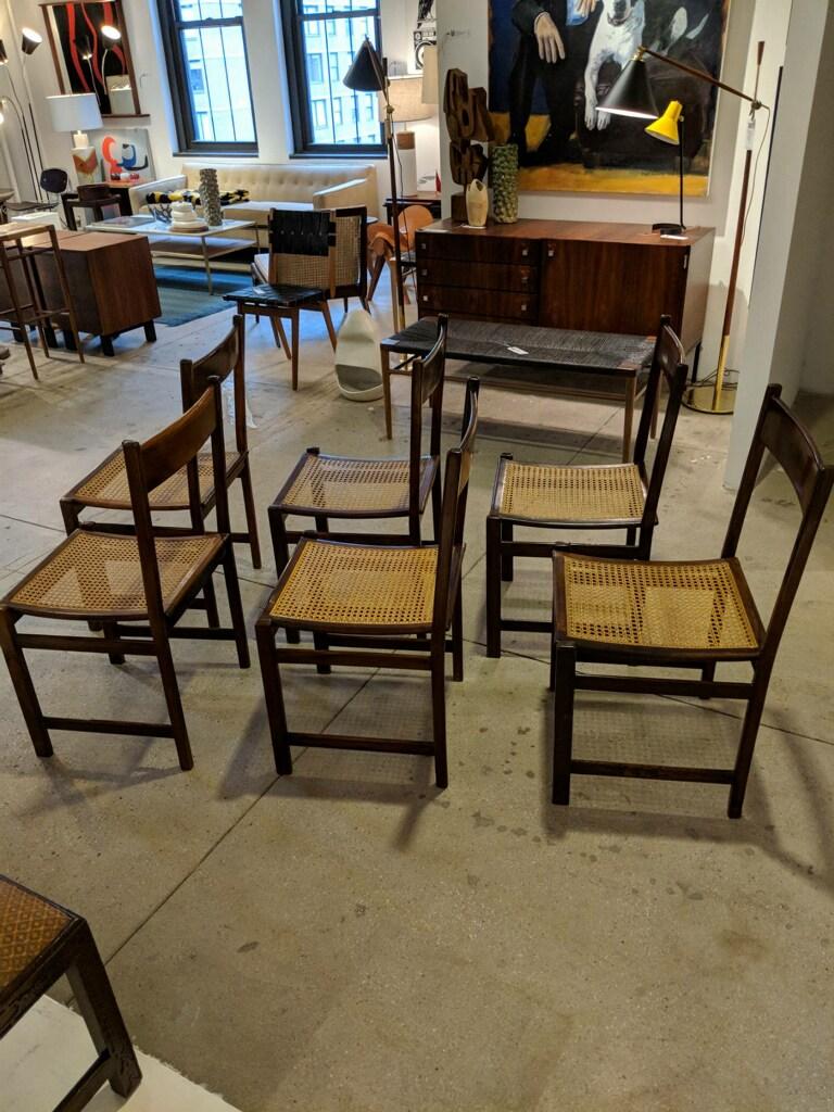 Set of Six Brazilian Rosewood Dining Chairs 4