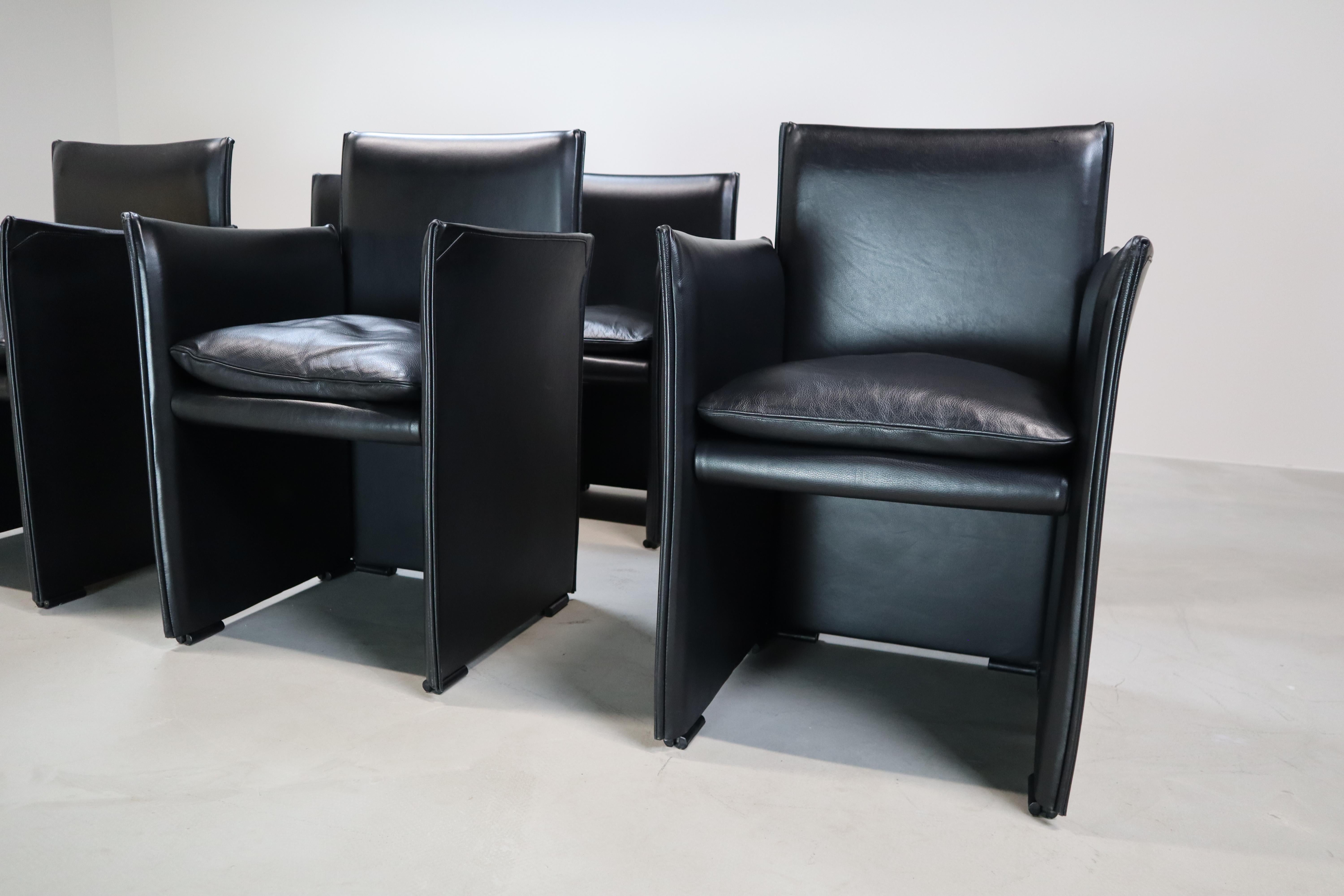 Set of six Break 401 armchairs by Mario Bellini for Cassina, 1976 For Sale 11