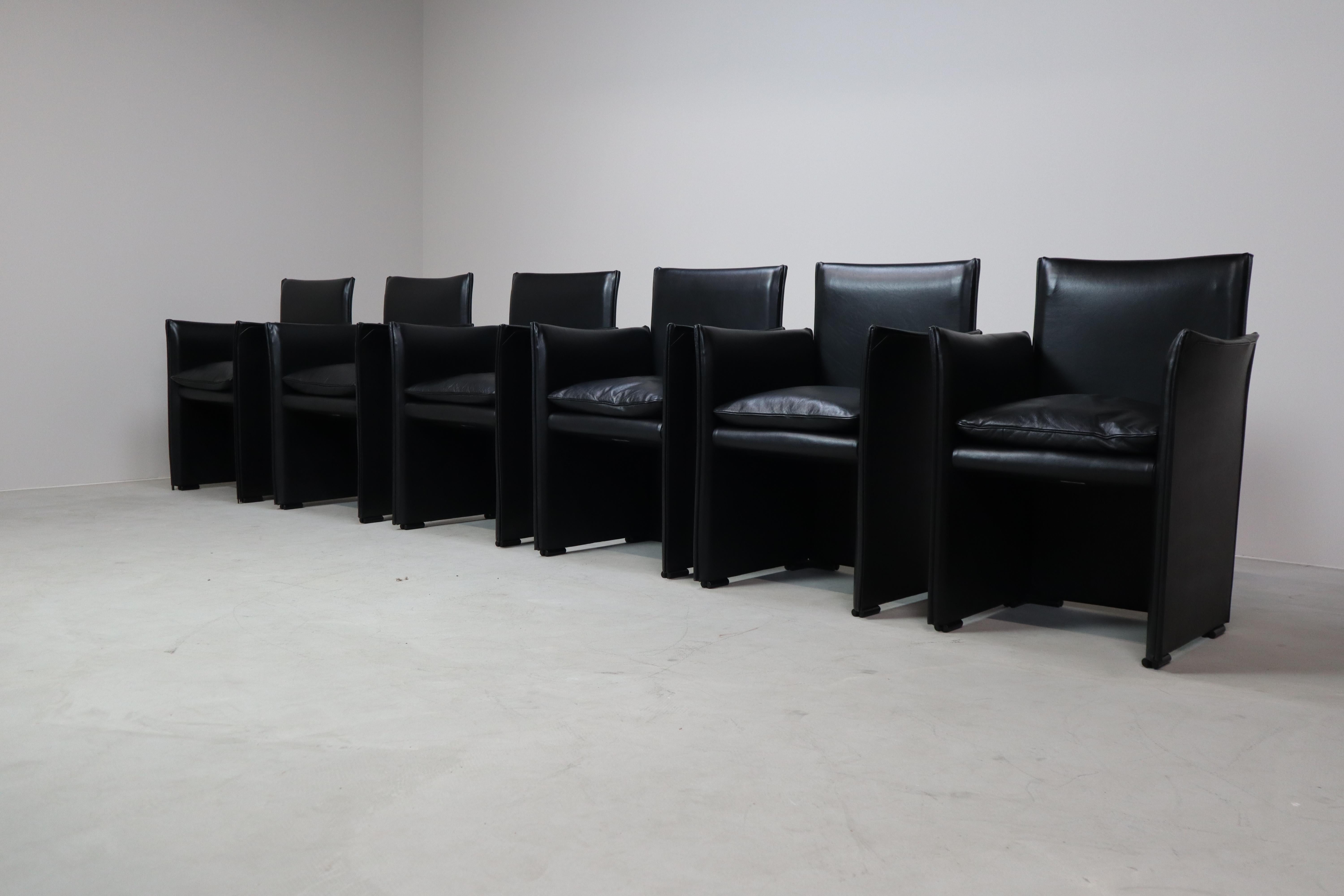 Post-Modern Set of six Break 401 armchairs by Mario Bellini for Cassina, 1976 For Sale