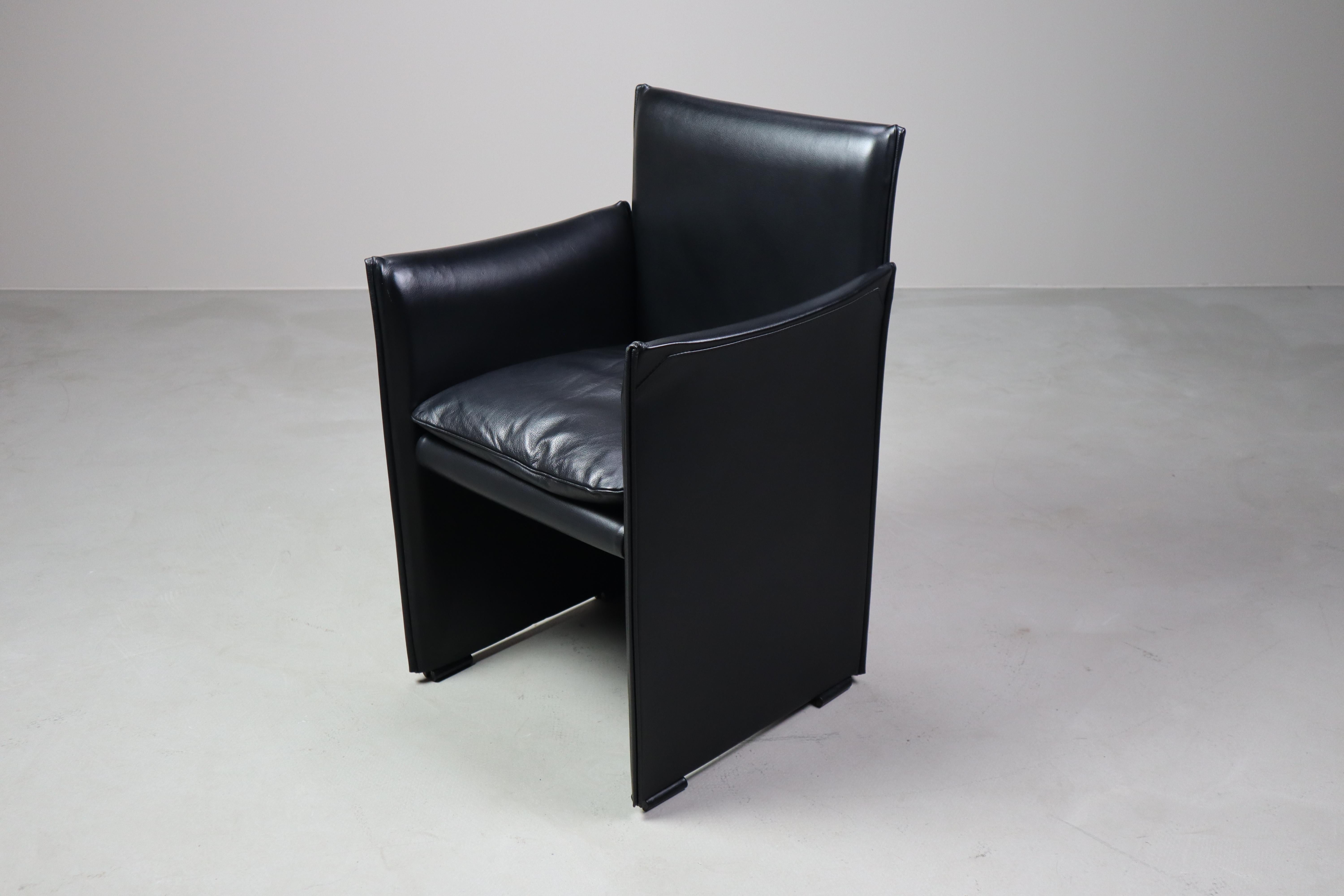 20th Century Set of six Break 401 armchairs by Mario Bellini for Cassina, 1976 For Sale