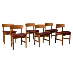 Set of Six Børge Mogensen Chairs, Model 3236, 1960s