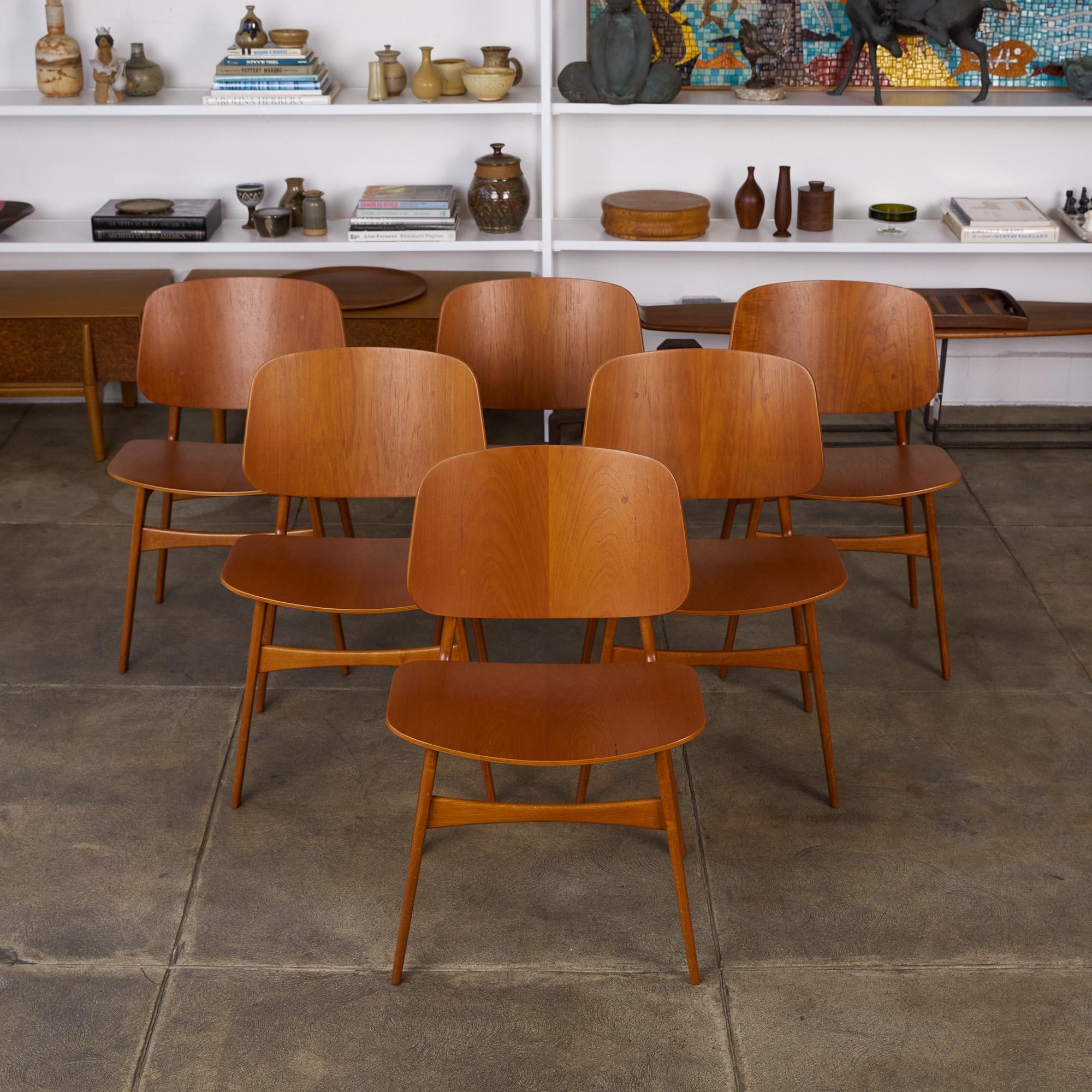 Danish Set of Six Børge Mogensen Teak Dining Chairs