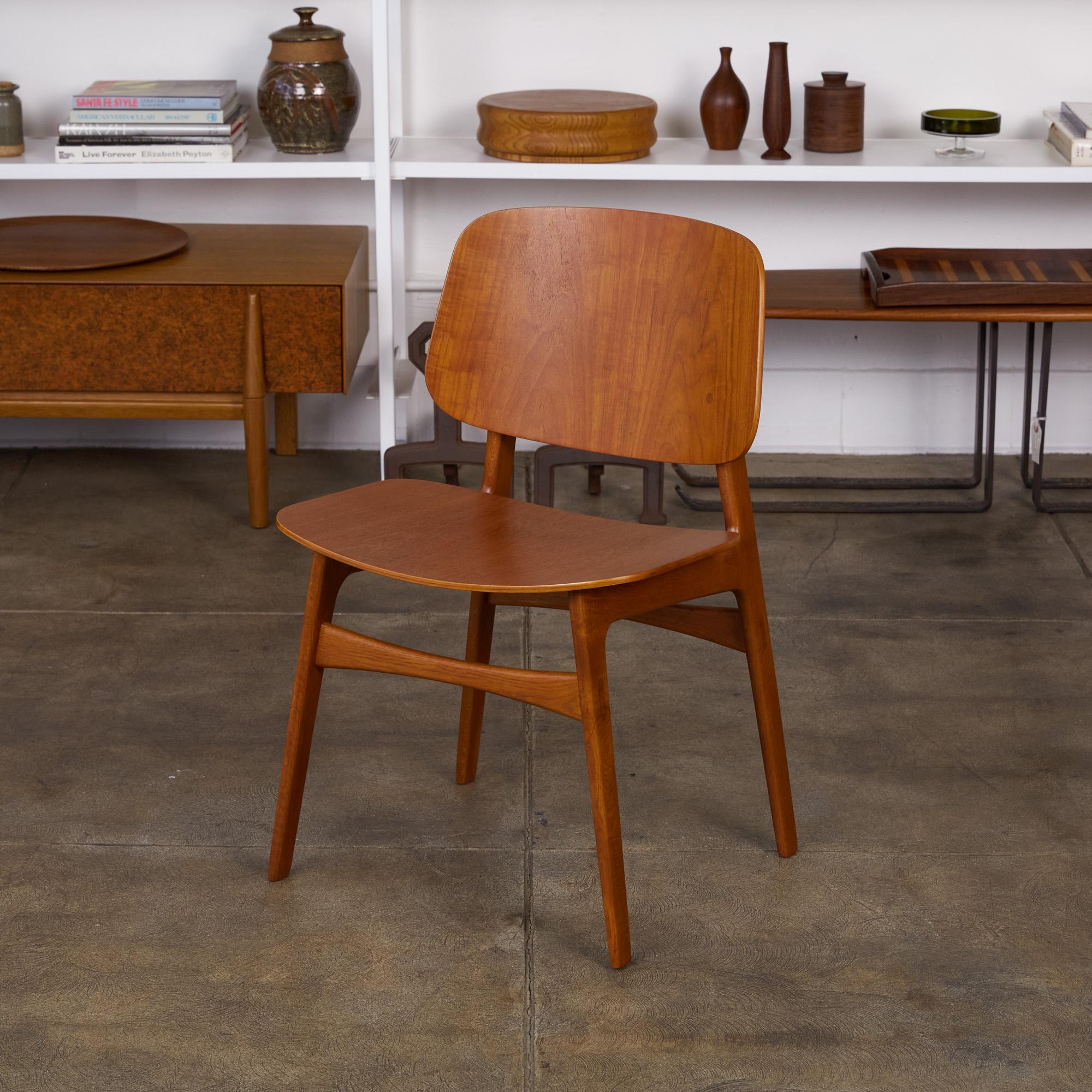 Set of Six Børge Mogensen Teak Dining Chairs In Excellent Condition In Los Angeles, CA