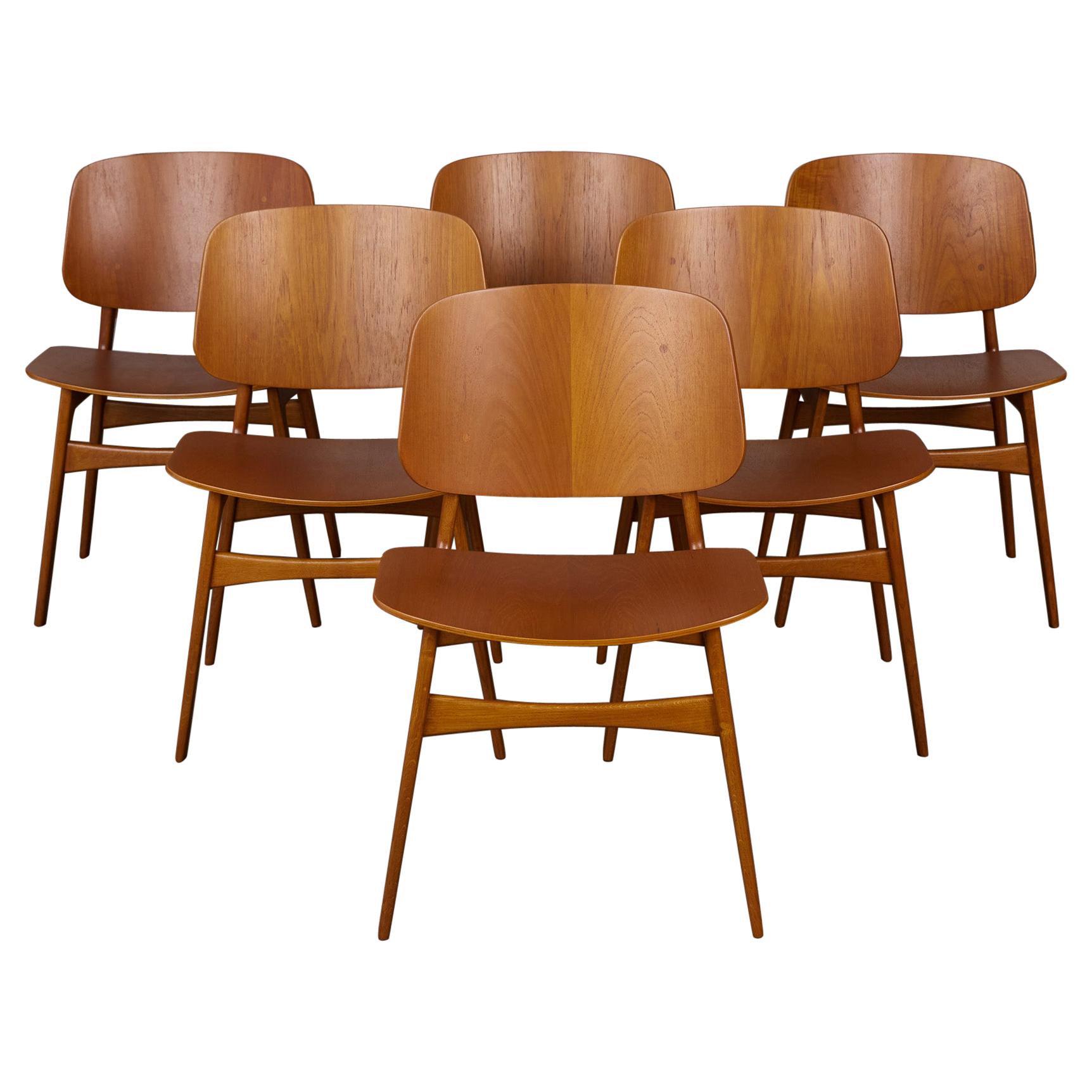 Set of Six Børge Mogensen Teak Dining Chairs