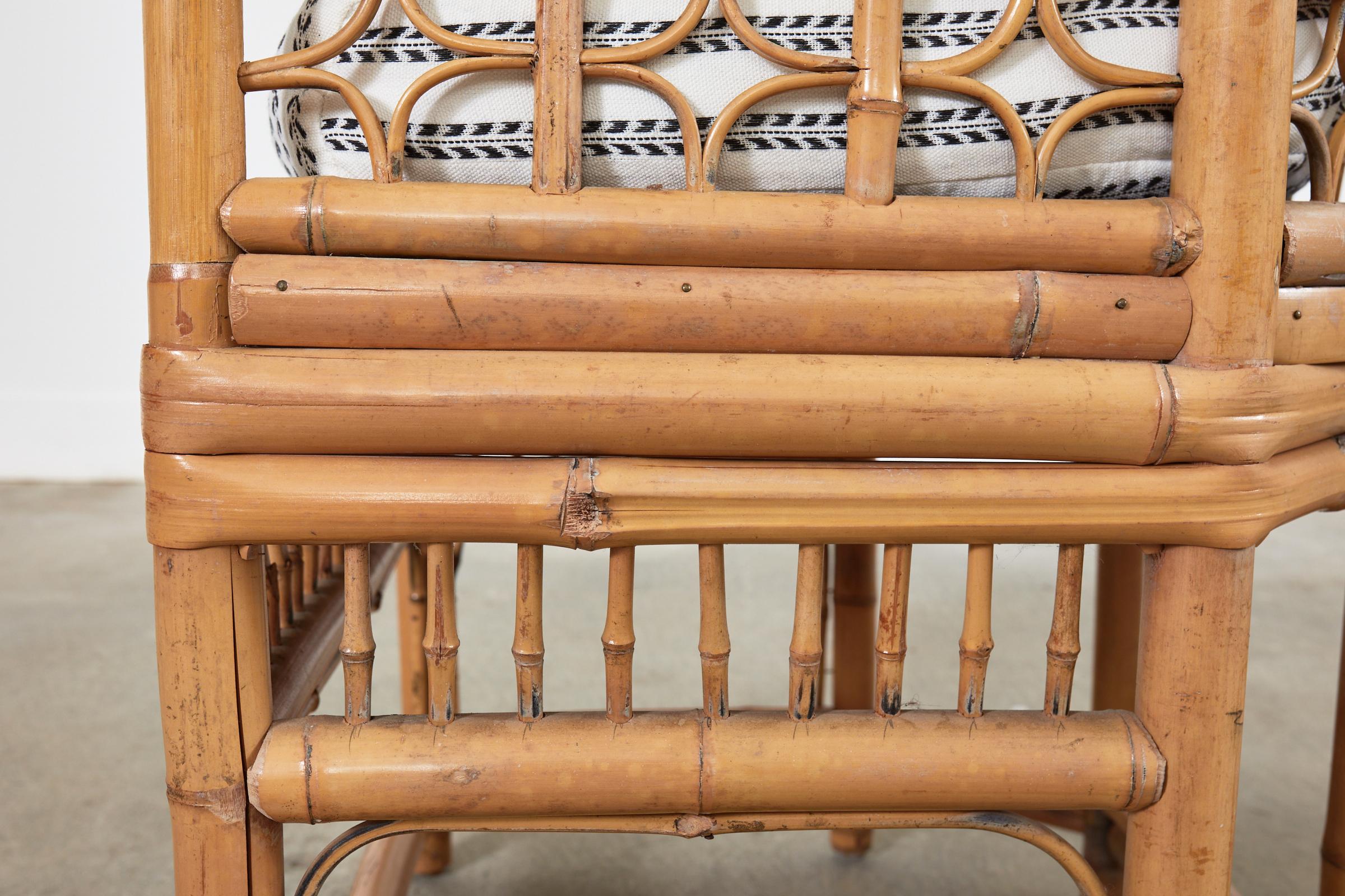 Set aus sechs Bambus-Esszimmersthlen im Brighton-Pavillon-Stil im Angebot 2