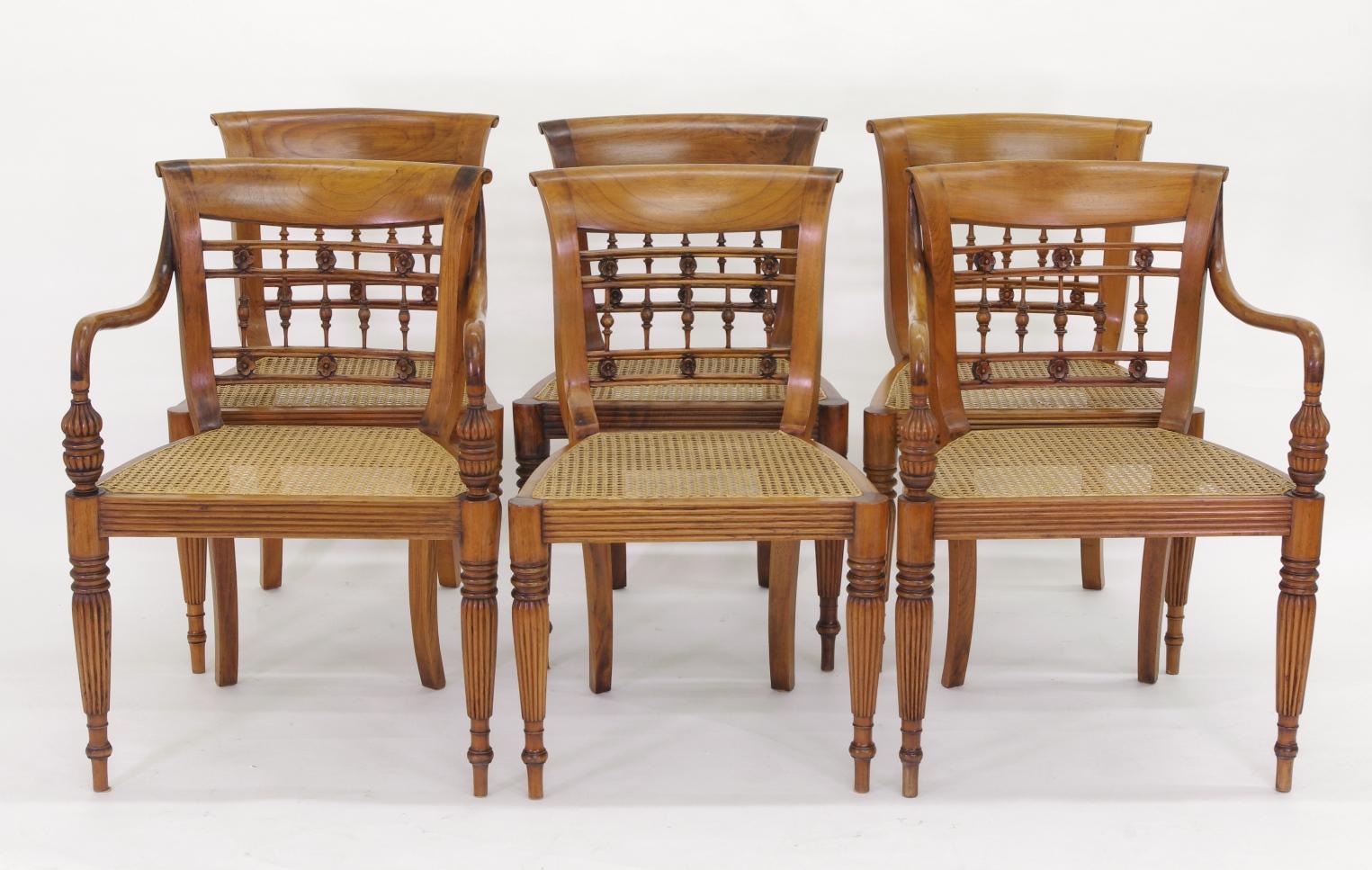 Set of Six British Colonial Dining Chairs, 1830 4