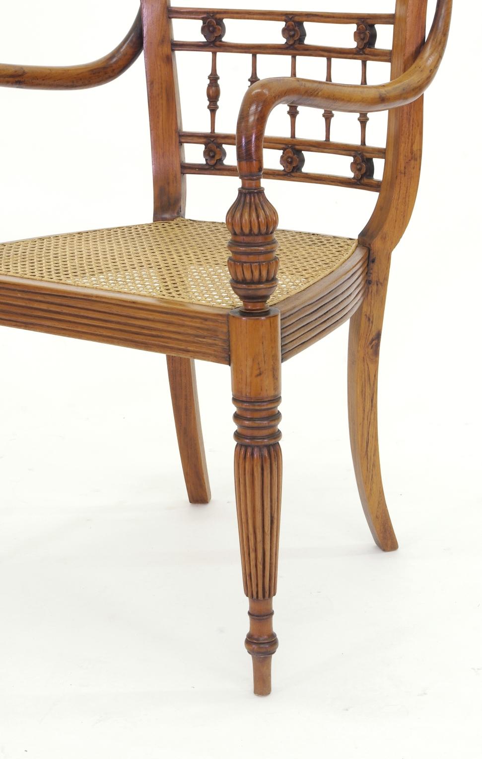 Set of Six British Colonial Dining Chairs, 1830 2