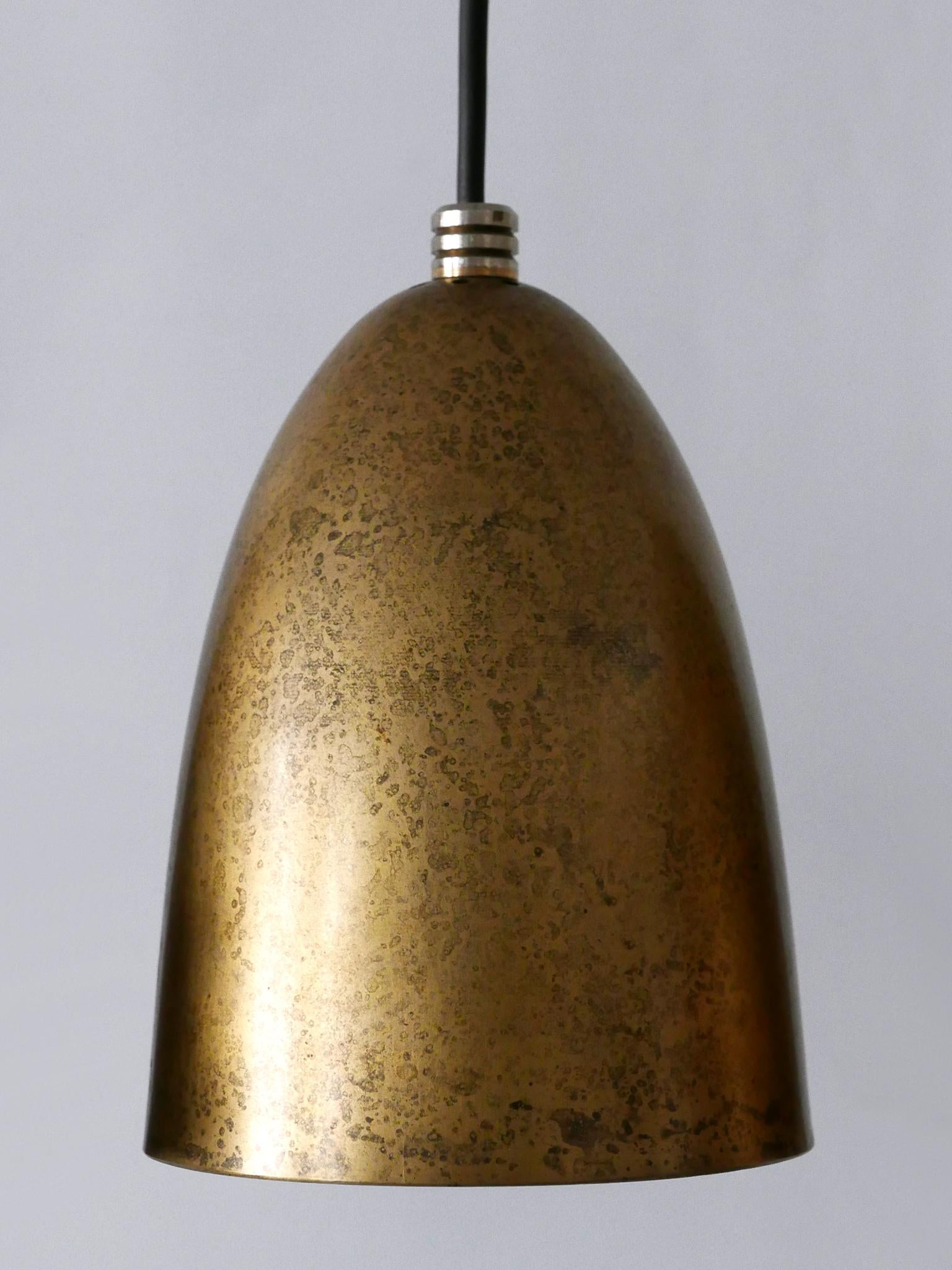 Set di sei lampade a sospensione in bronzo anodizzato o luci a sospensione anni '80 Germania in vendita 1