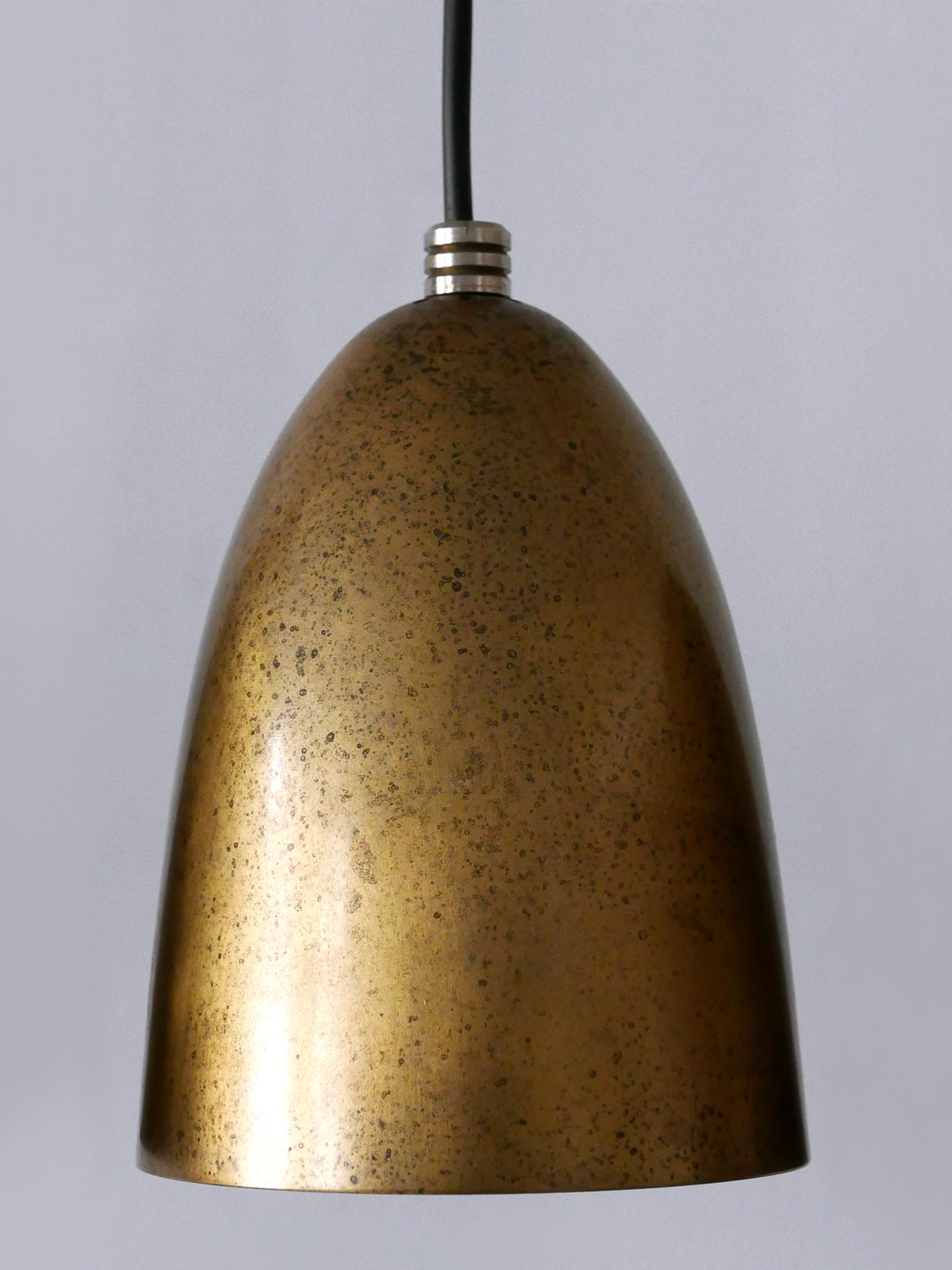 Set di sei lampade a sospensione in bronzo anodizzato o luci a sospensione anni '80 Germania in vendita 2