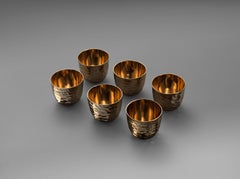 Set of Six Bronze Cups