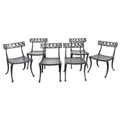 Set of Six Brown Jordan Klismos Chairs