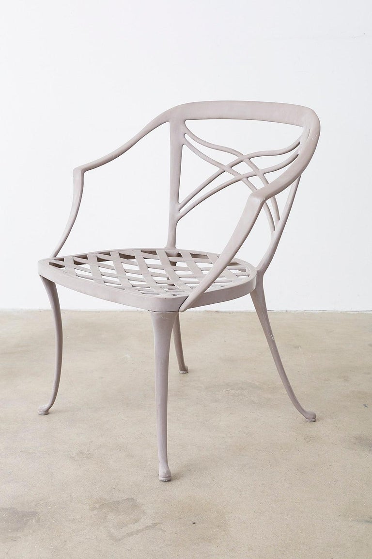 Set of Six Brown Jordan Neoclassical Garden Dining Chairs at 1stDibs