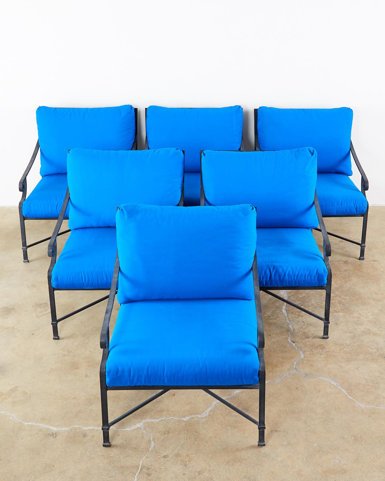 Set of Six Brown Jordan Venetian Patio Lounge Chairs 3