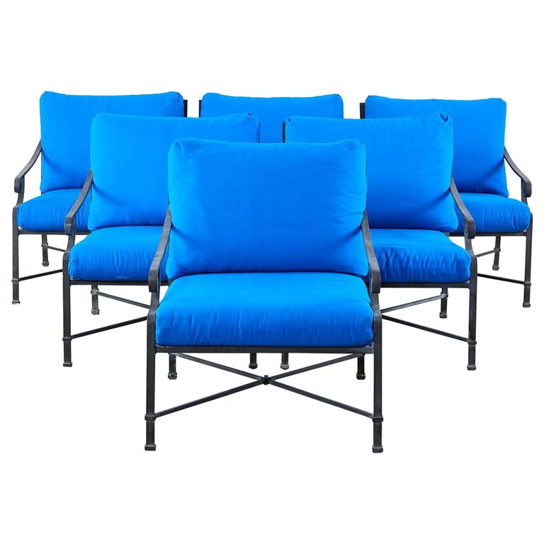 Set of Six Brown Jordan Patio Lounge Chairs at 1stDibs