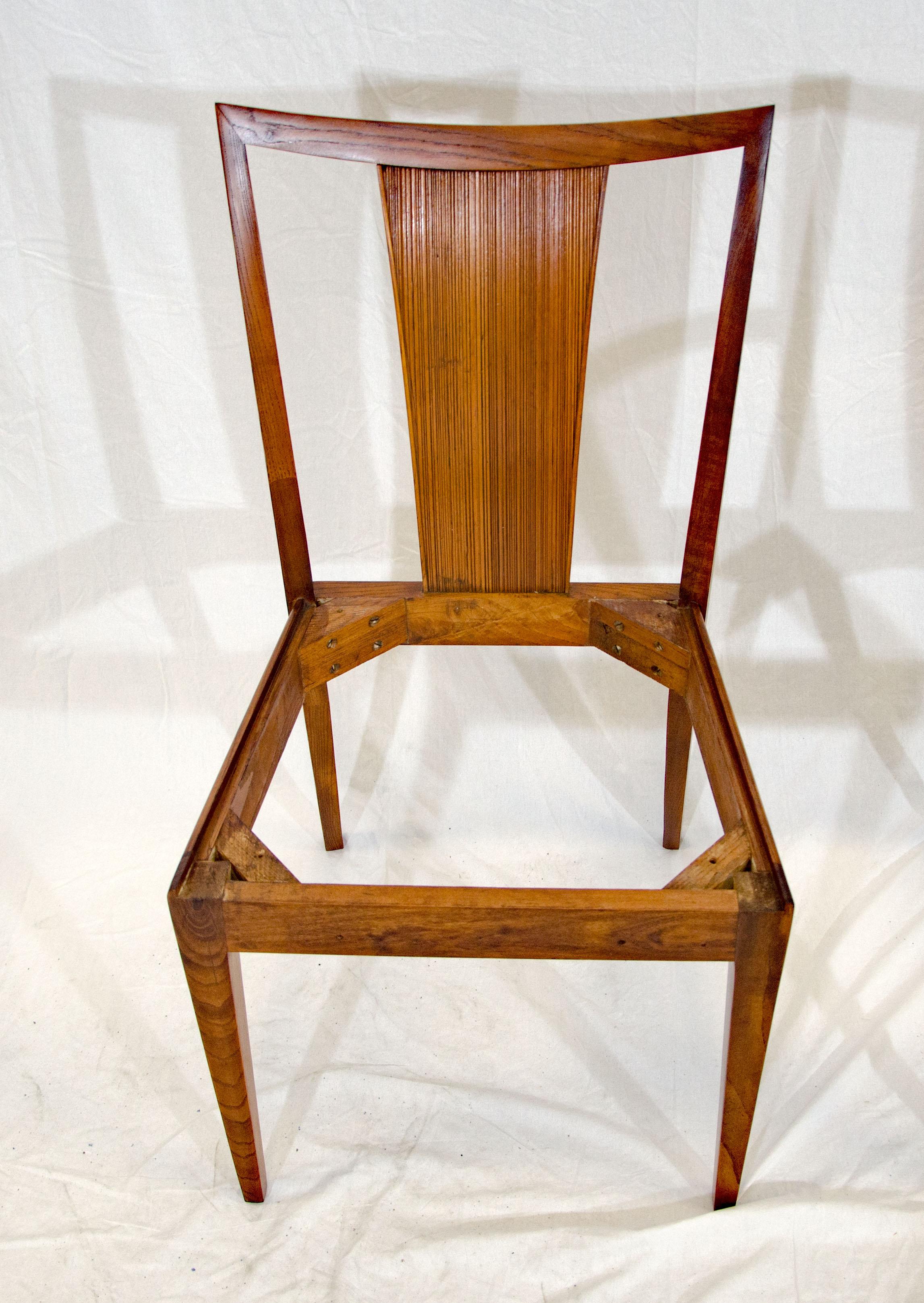 Set of Six Brown Saltman Dining Chairs Paul Frankl 3