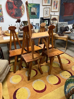 Set of Six Brutalist Chairs
