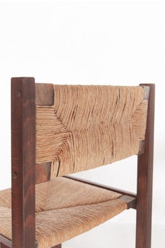 Ensemble de six chaises de salle à manger brutalistes en papier peint d'Arnold Merckx pour Fristho