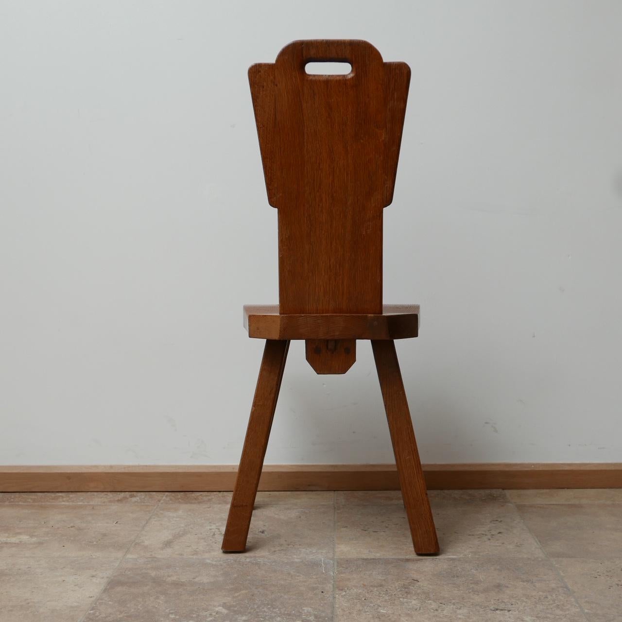 Set of Six Brutalist Midcentury Belgium Dining Chairs For Sale 7