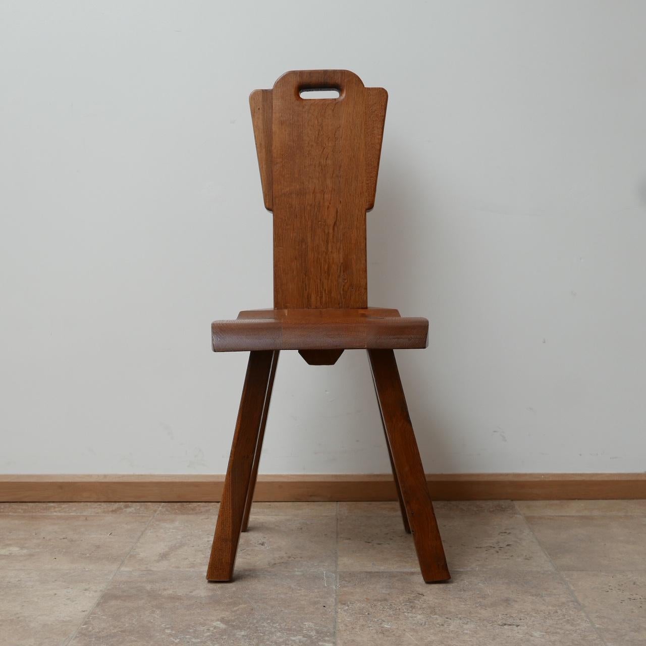Set of Six Brutalist Midcentury Belgium Dining Chairs For Sale 10