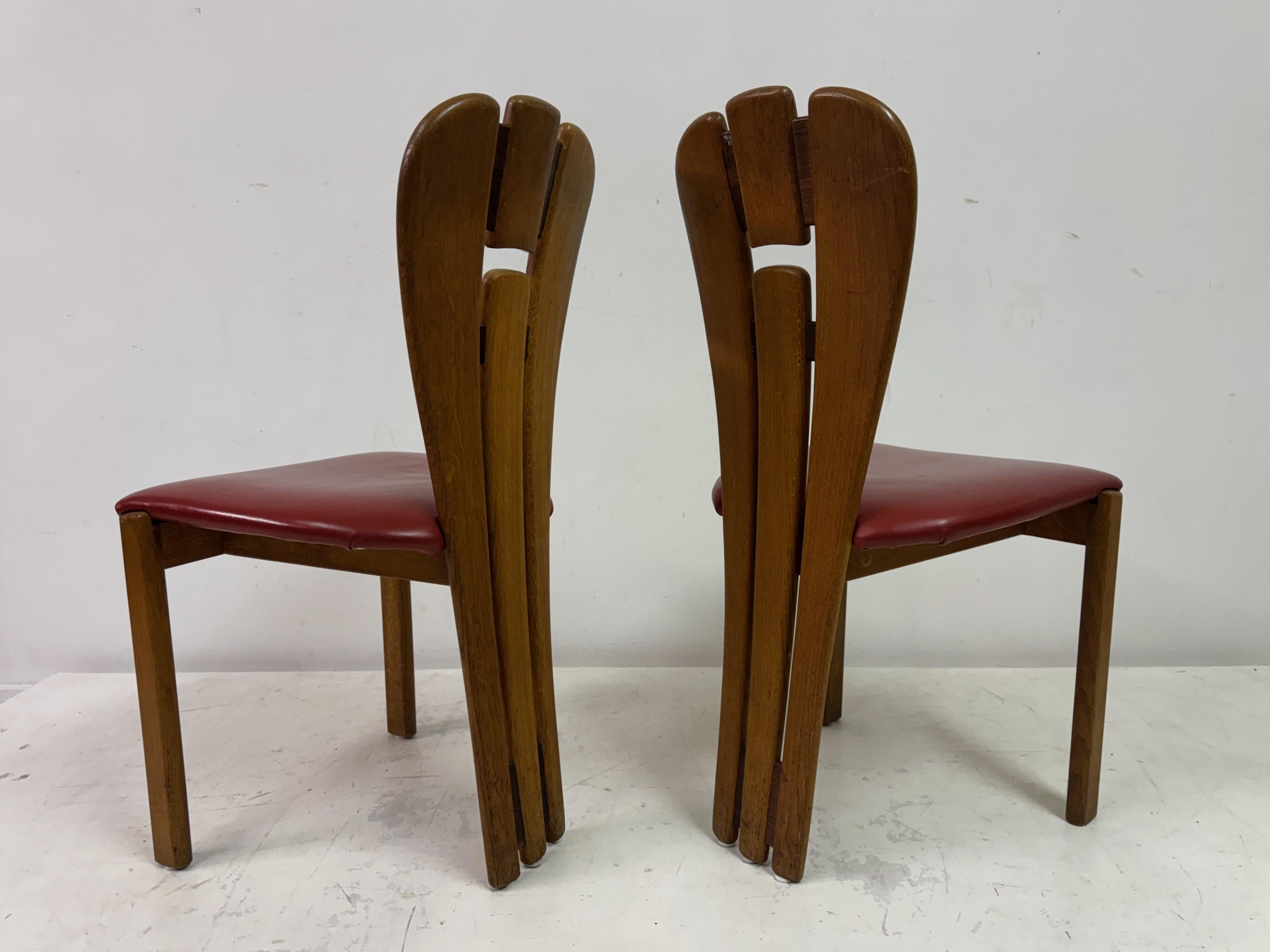 Set di sei sedie da pranzo olandesi in stile brutalista in vendita 9