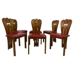 Set of Six Brutalist Style Dutch Dining Chairs