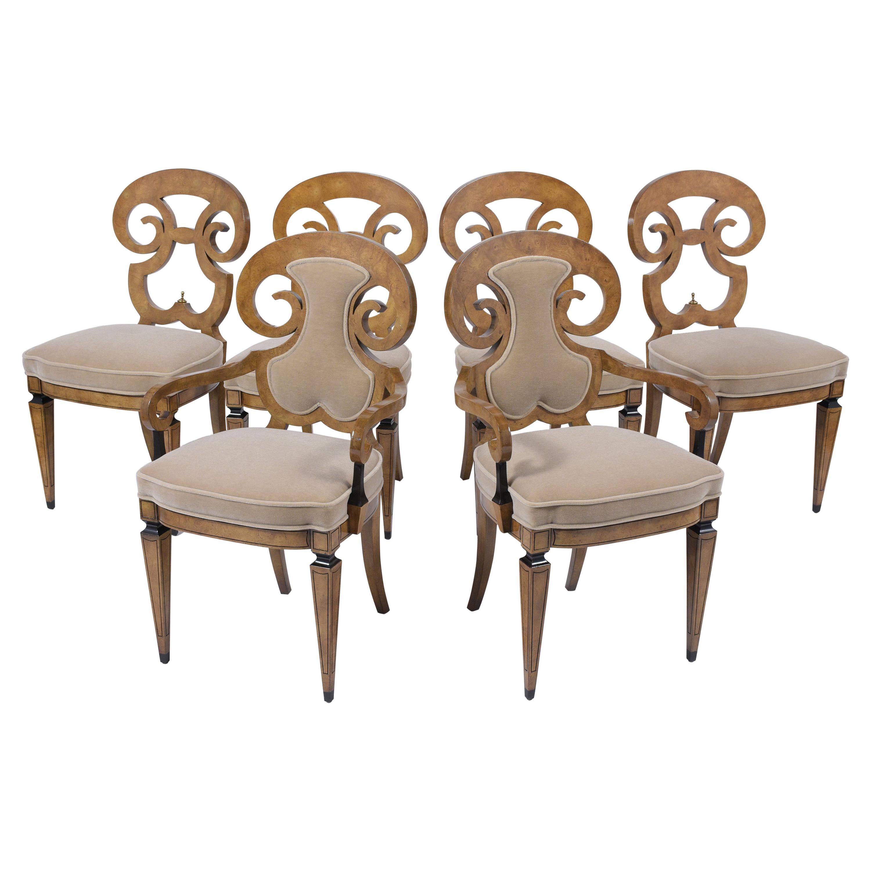 Empire Style Gondola Dining Chairs For Sale at 1stDibs