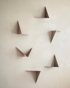 Set of Six Butterfly Copper Shelves by Poul Cadovius