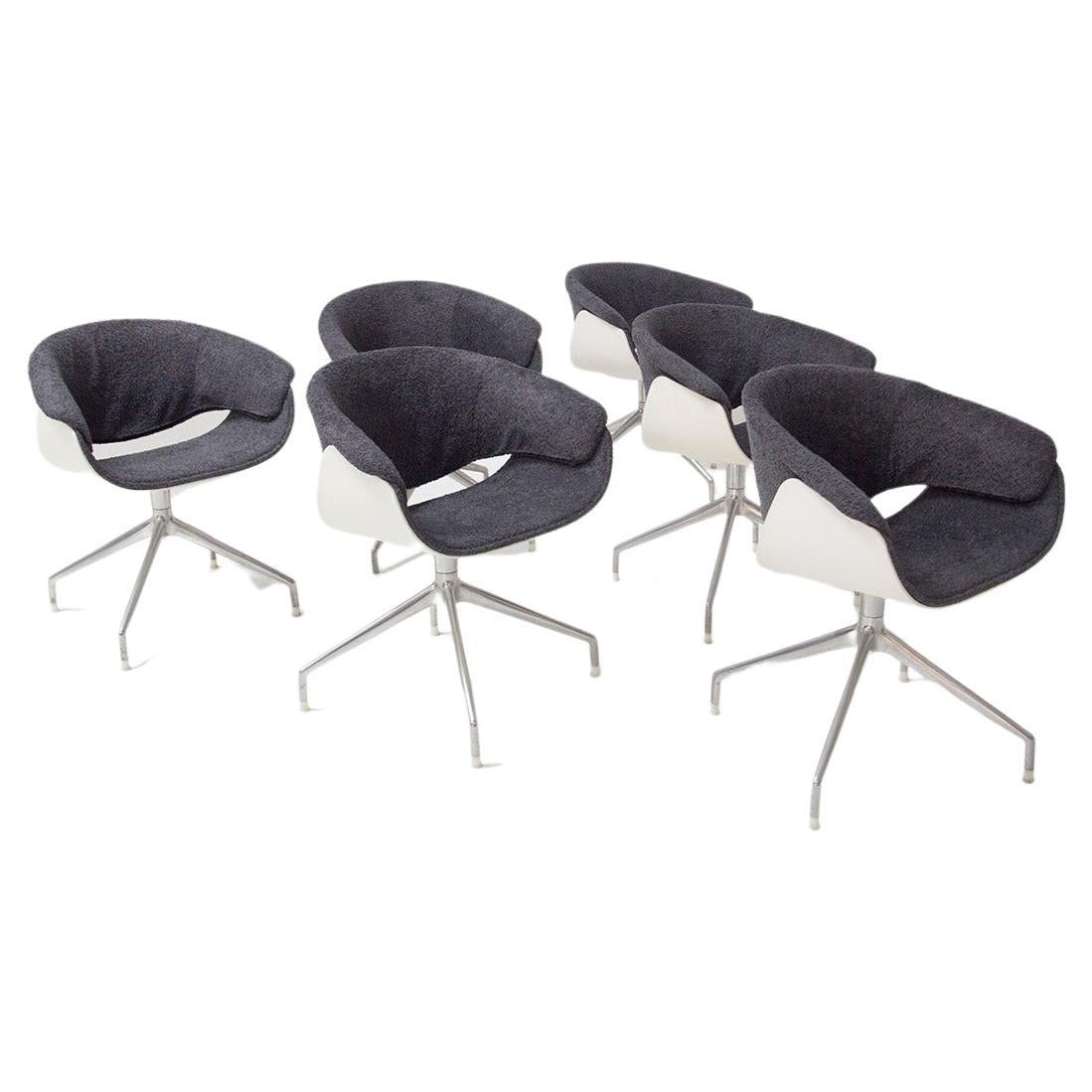 Set of six by Uwe Fischer 'SINA' chairs for B&B ITALIA, Label