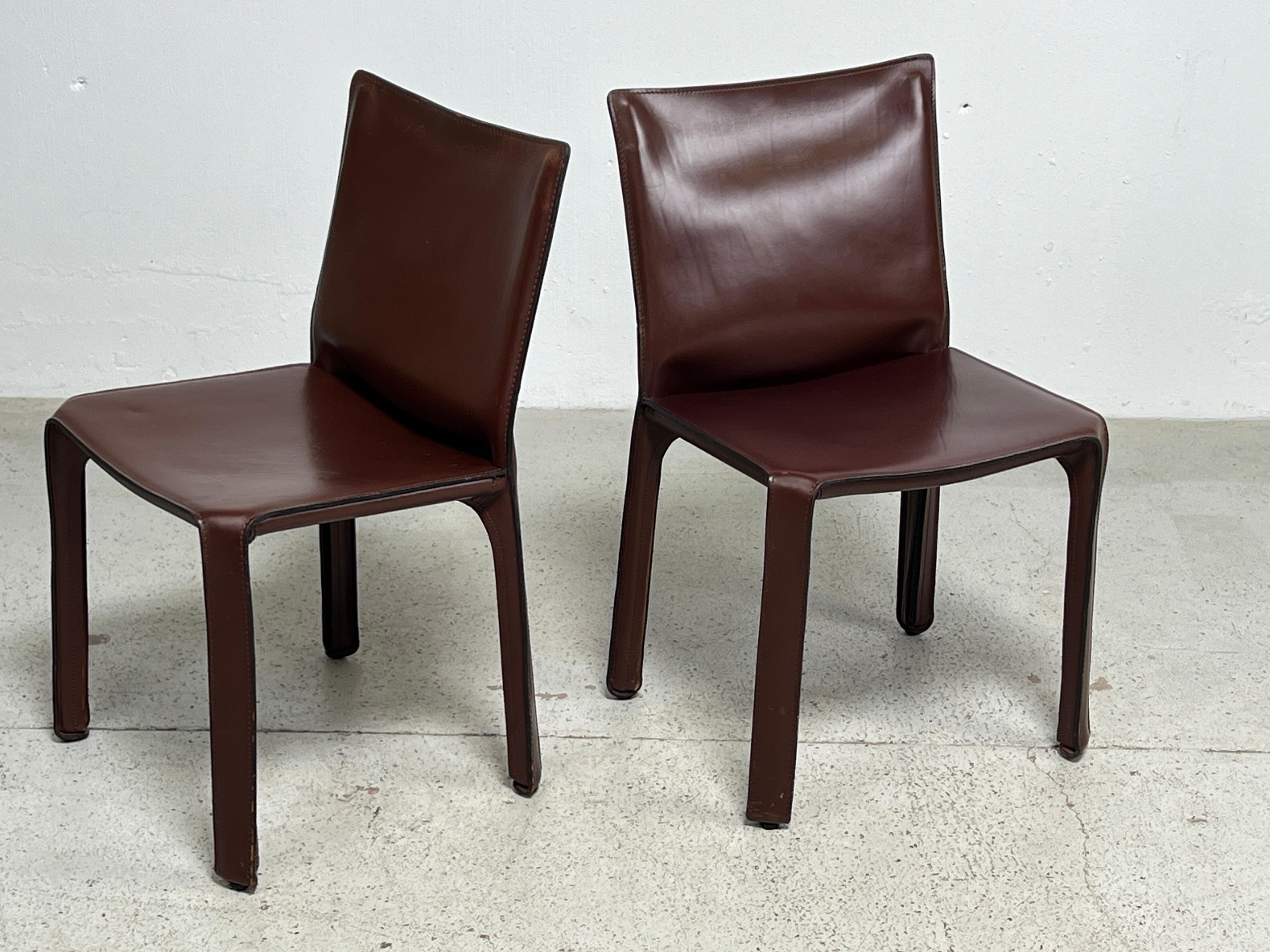 Set of Six Cab Dining Chairs by Mario Bellini for Cassina  For Sale 14
