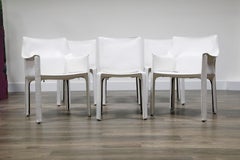 Set of Six 'Cab' Dining Chairs by Mario Bellini for Cassina, Signed